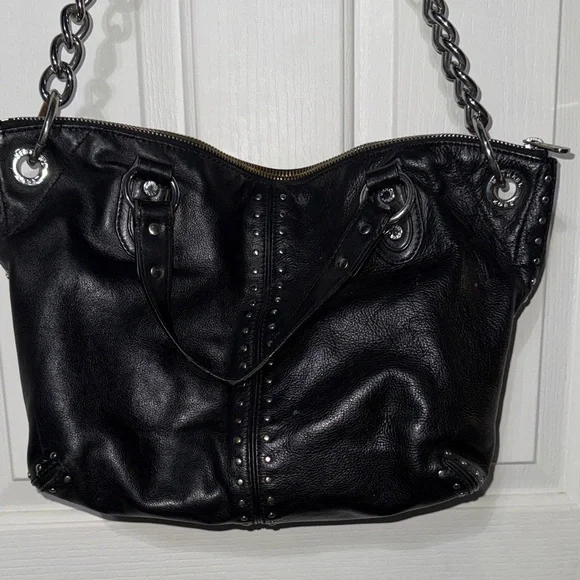 Michael Kors Black Studded purse w/matching wallet vintage MK. Comes w/dust bag - Picture 9 of 16